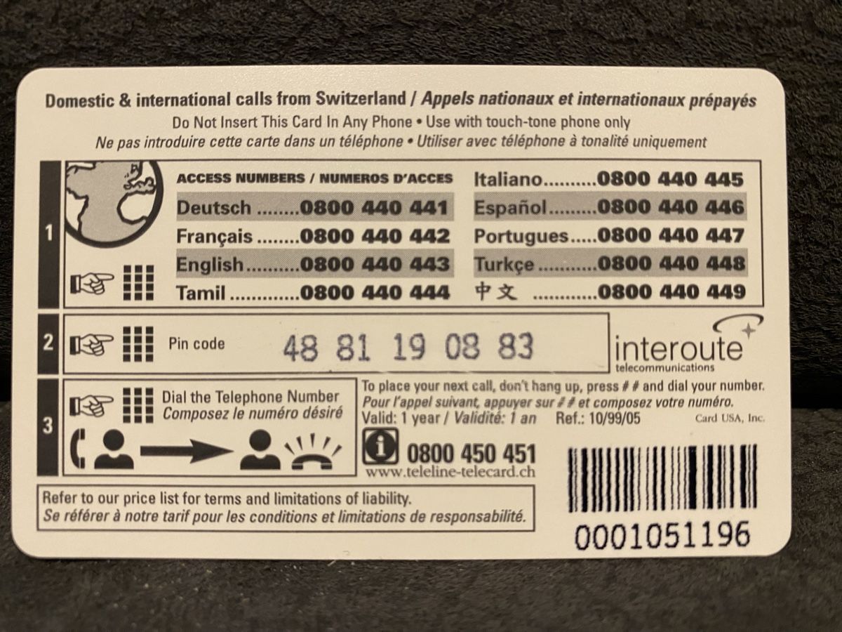 Cartes de téléphone: Teleline – D'occasion à Lausanne par babacard10 1