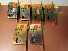 6 Stück Zylinder Einsteck-Türschlösser.