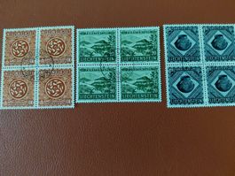 4er Blocksatz ET Liechtenstein  1953