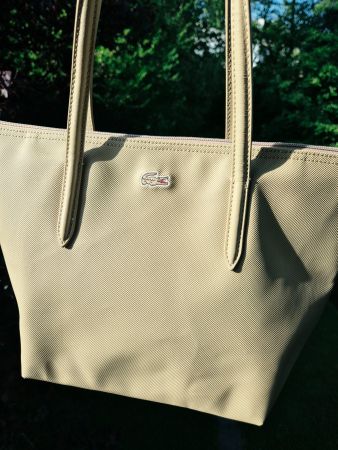 LACOSTE SHOPPER TASCHE BAG CROSSBODY BEIGE SPORTLICH TOP