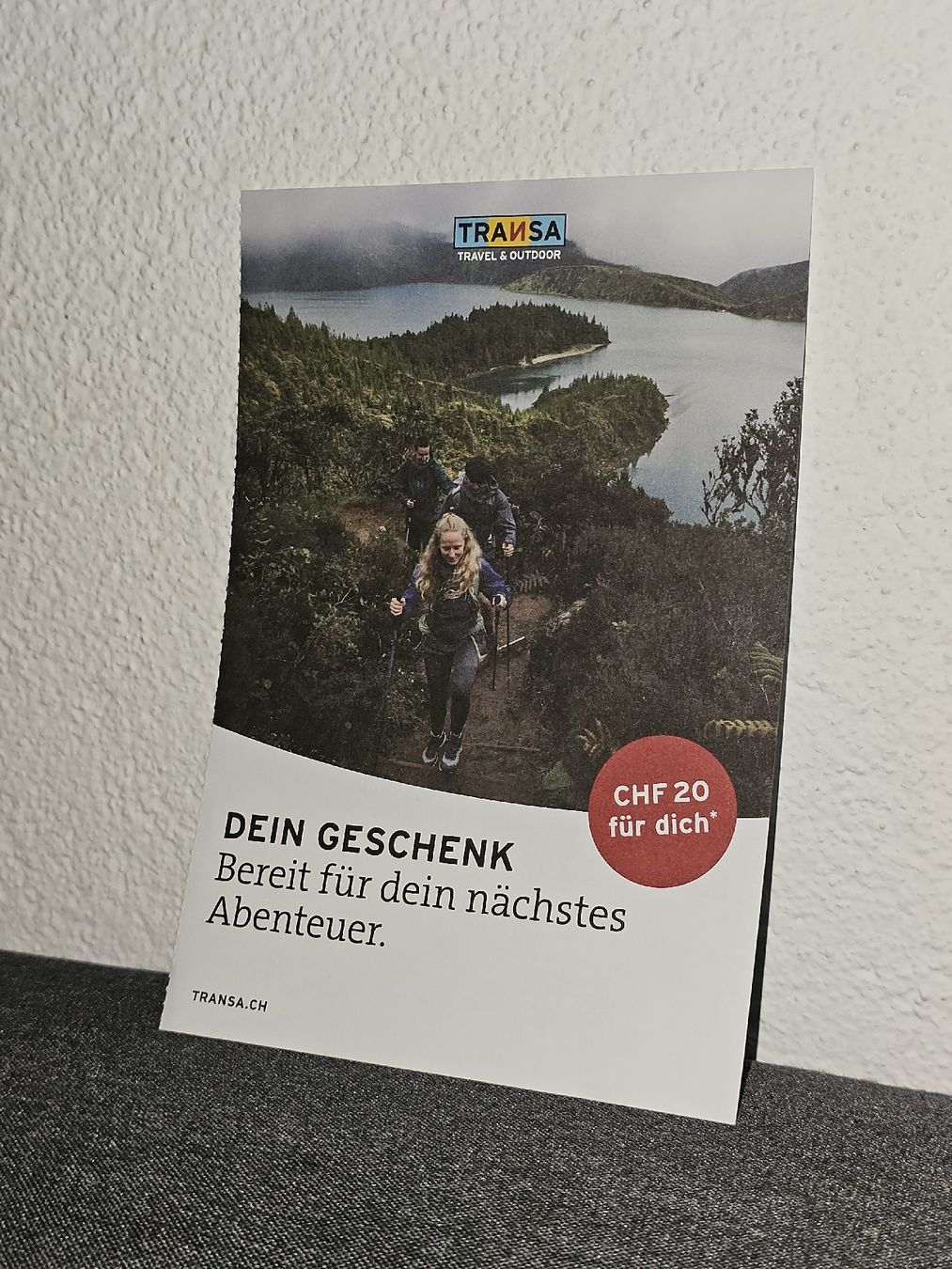 Gutscheine: Transa Gutschein-Code für 20.- Rabatt – Neu und originalverpackt aus Rubigen von Dosii