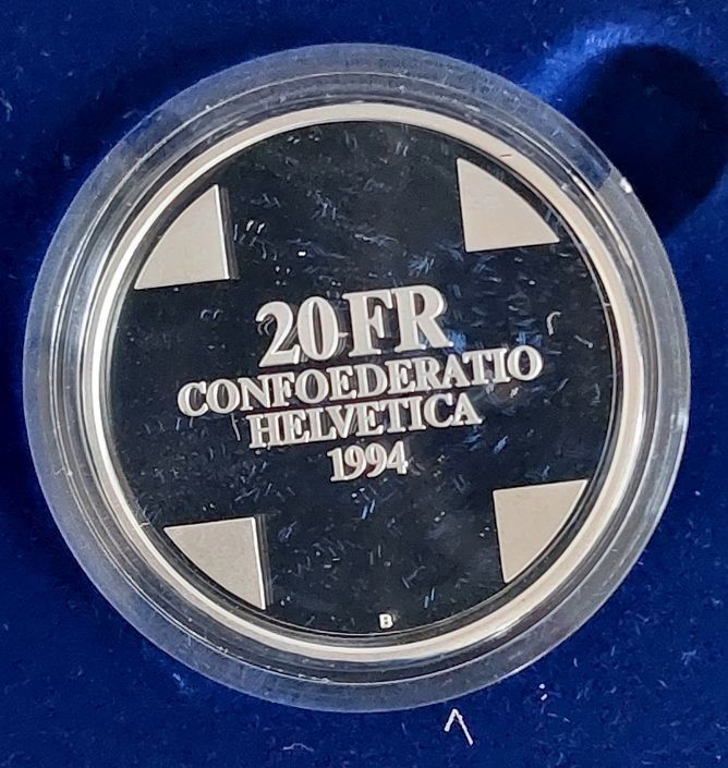 Alle Münzen: 20 Franken 1994 Silber pp Teufelsbrücke Box – Neu (gemäss Beschreibung) aus Arch von moneyswiss 2