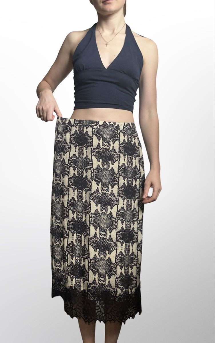 Essentiel Antwerp Gonne: Jupe midi Essentiel Antwerp Python / Midirock 40/L – Usato da Vuippens venduto da Anna_as 1