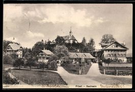 AK Flüeli-Sachseln, Ortspartie mit Kirche