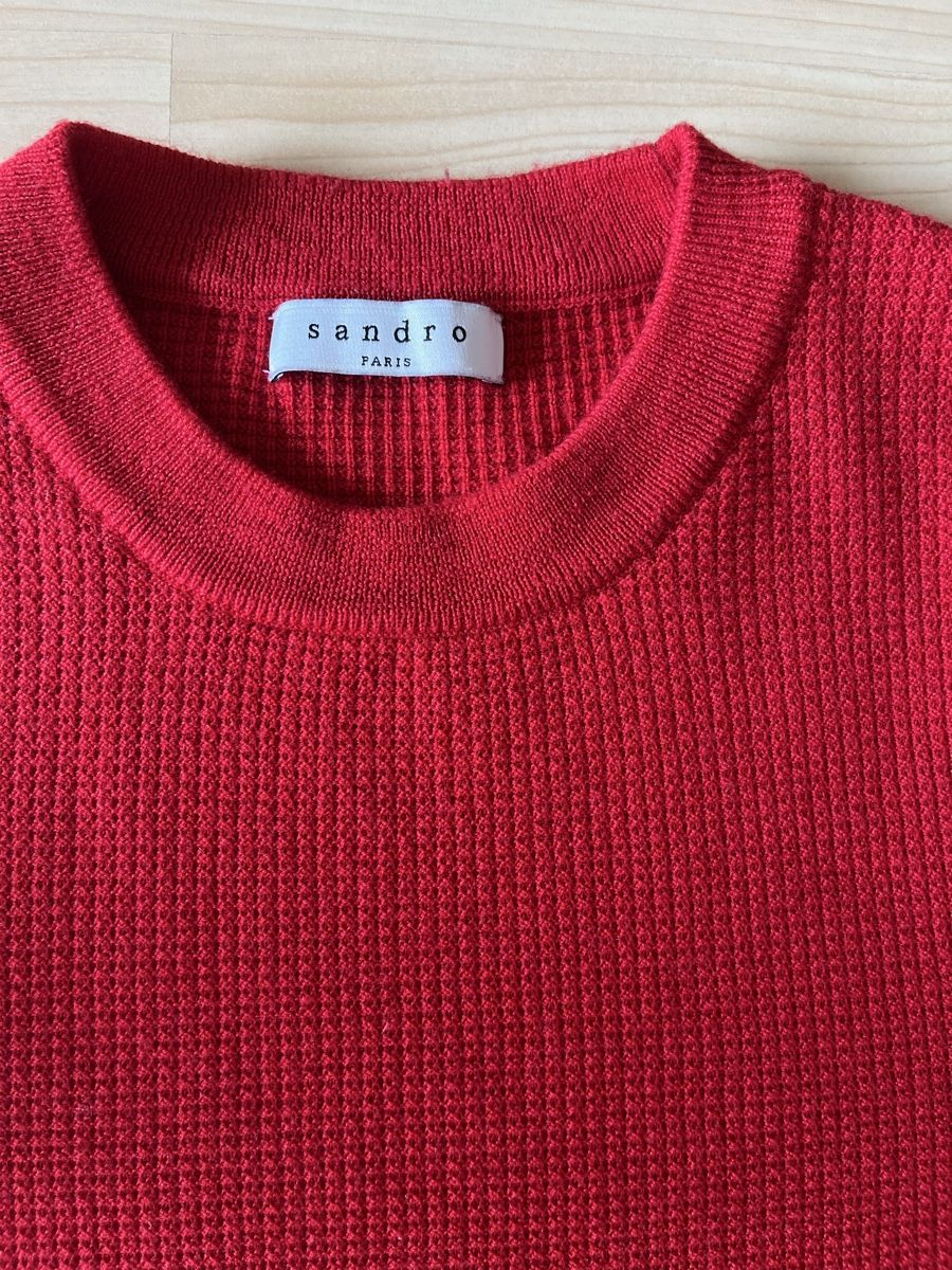 Sandro Maglioni & Felpe: Sandro Strickpullover, Grösse L, Rot - Herren – Nuovo (secondo la descrizione) da Zug venduto da Nickwalks999