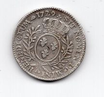 (2339) Frankreich, ½ Ecu, 1729, Silber, ss