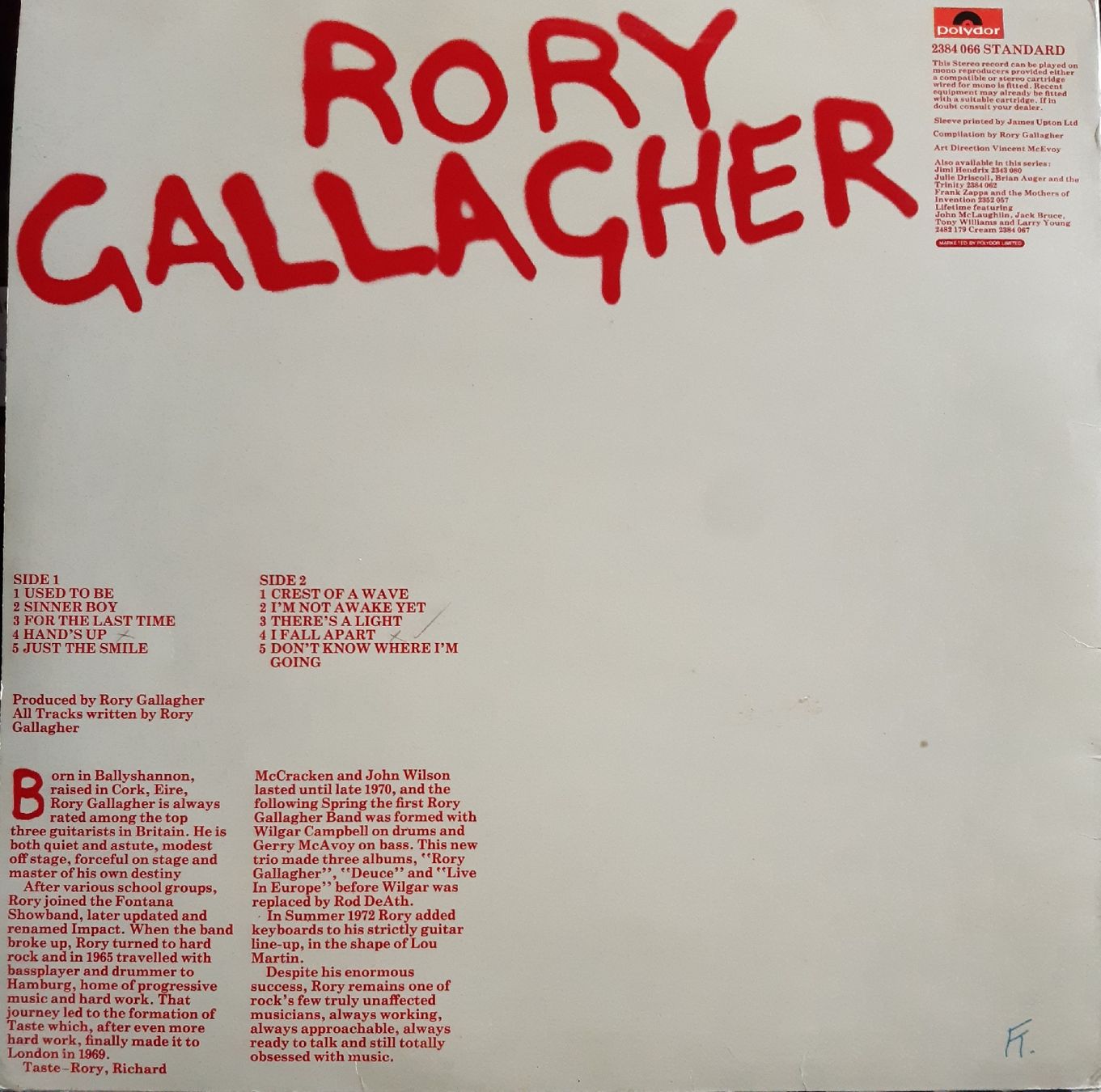 Dischi in vinile: RORY GALLAGHER – Usato da Frick venduto da kyb_yq8h 1