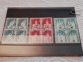 4er-Block Serie 1968, Baudenkmähler, ZNr.419/420/422, ET