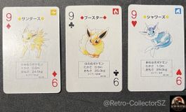 Jolteon, Vaporeon & Flareon Pokemon Playing Cards Poker 