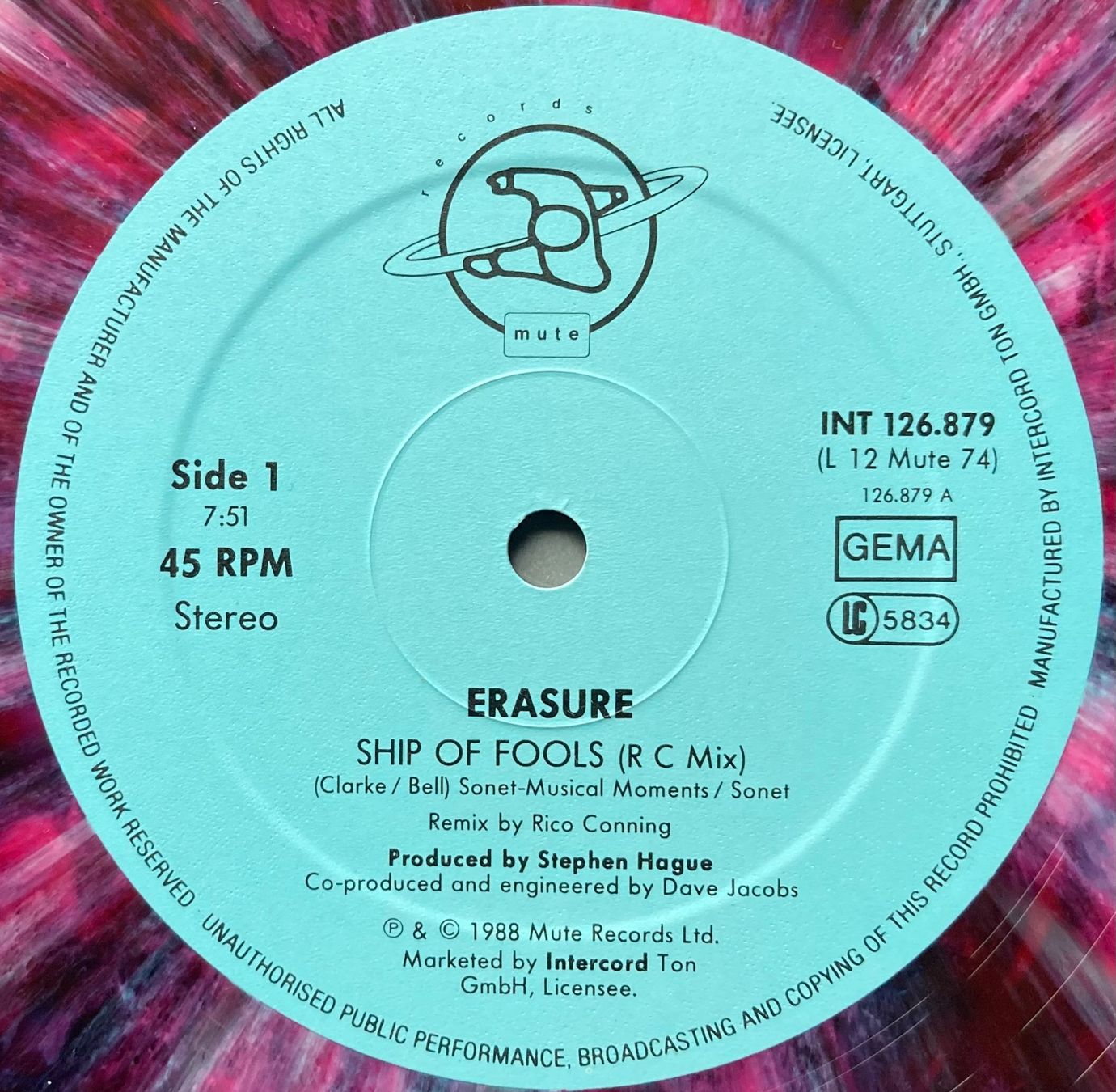 Dischi in vinile: ERASURE - SHIP OF FOOLS – Usato da Poliez-Pittet venduto da Newtown-Records 4