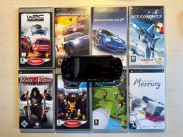 Sony PSP-1000 mit acht Games und Zubehör
