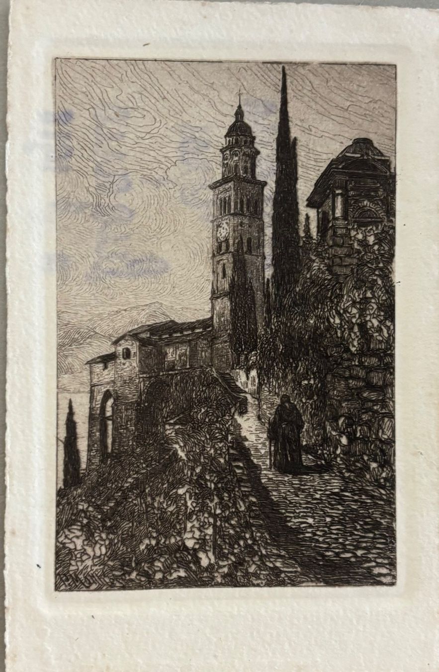 Cartoline postali: Radierung Morcote, 1918 – Usato da Frauenfeld venduto da Merk52