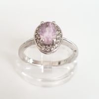 Silberring 925 mit lila Stein von JLO 18.1 mm