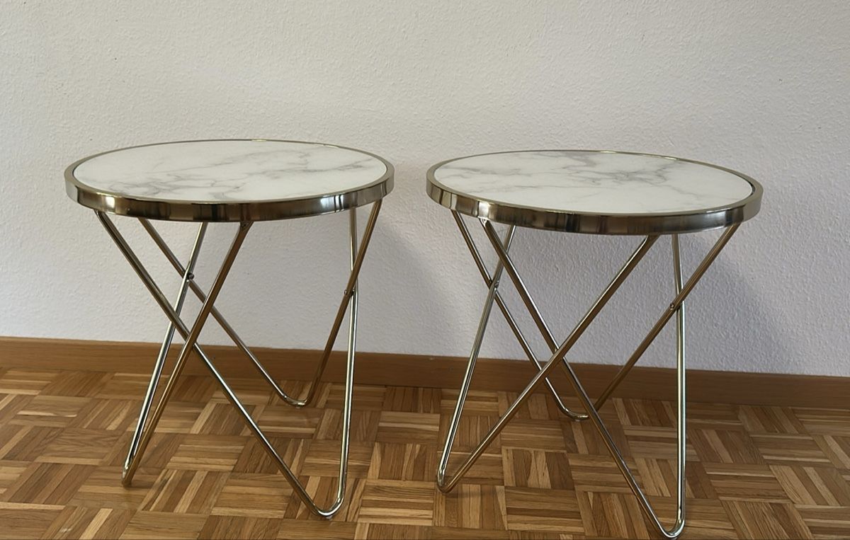 Tables: 2 Beistelltische Marmoroptik – D'occasion à Brüttisellen par naz_5wdh 1