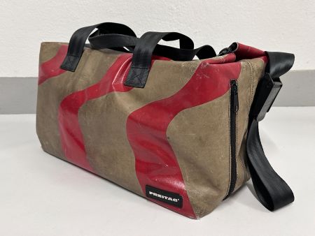 Freitag Sport-Tasche, Modell F46 – Clark, beige/rot/schwarz