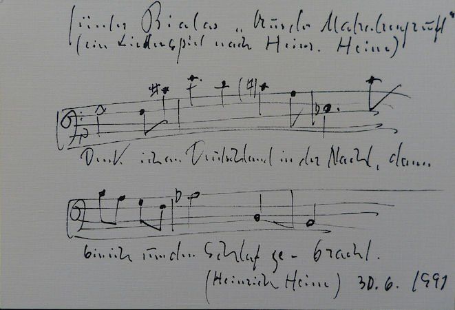 Autogramme: Günter Bialas (1907-1995) Komponist - Autogramm – Gebraucht aus Dietikon von cyranos1
