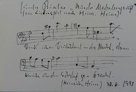 Günter Bialas (1907-1995) Komponist - Autogramm