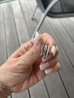 Bague fantaisie en acier