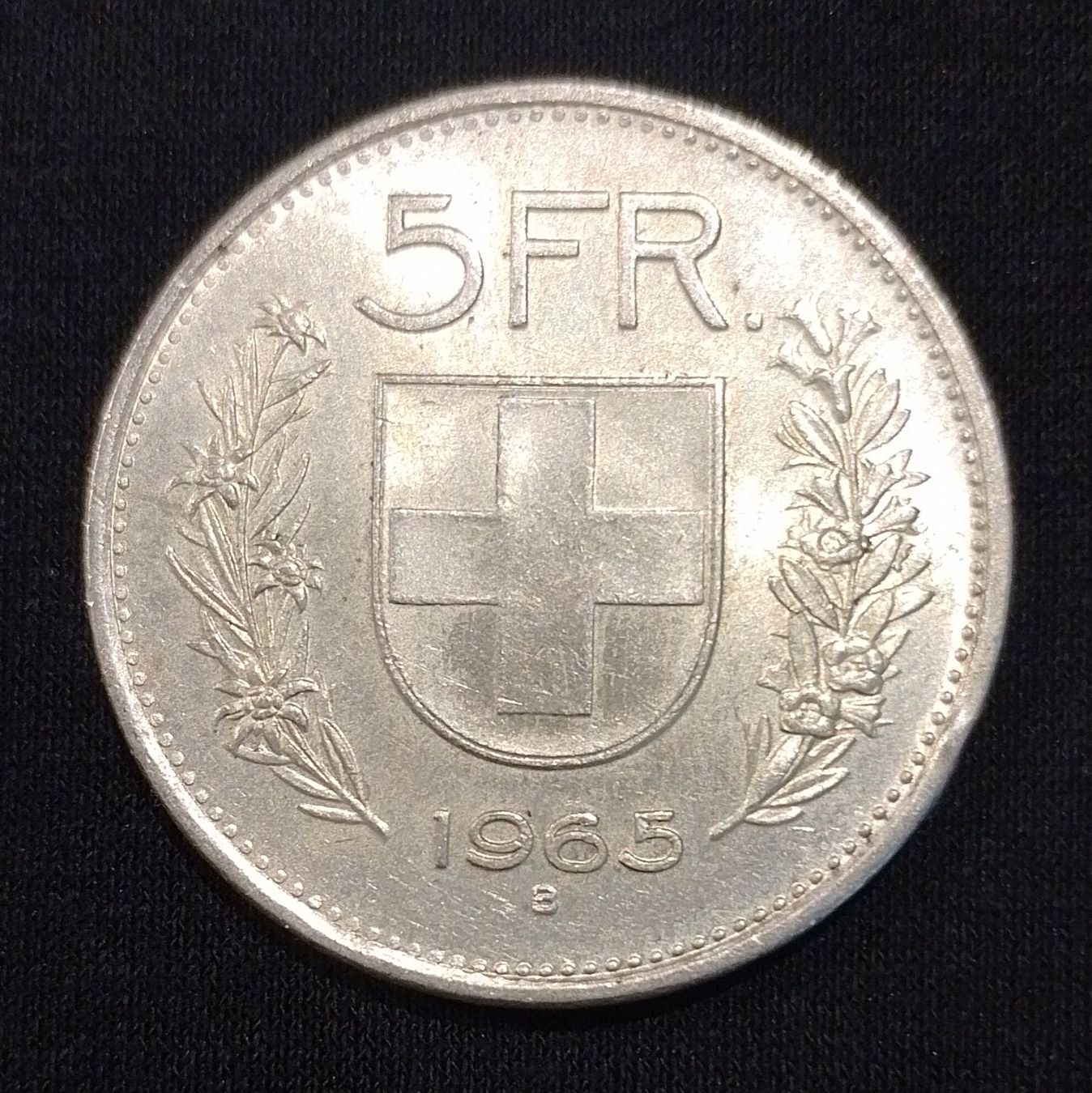 Tutti le monete: 5 CHF 1965 (Fünfliber/Silber) – Usato da Bischofszell venduto da Somebody0815