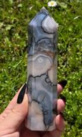 Blauer Blumenachat Obelisk A 336g