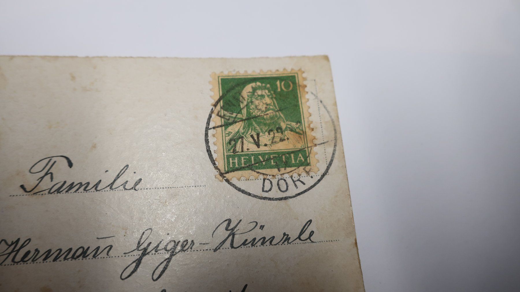 Cartoline postali: Das Kirchlein in Inner Arosa  1922 – Usato da Cormoret venduto da Pascalll2001 3
