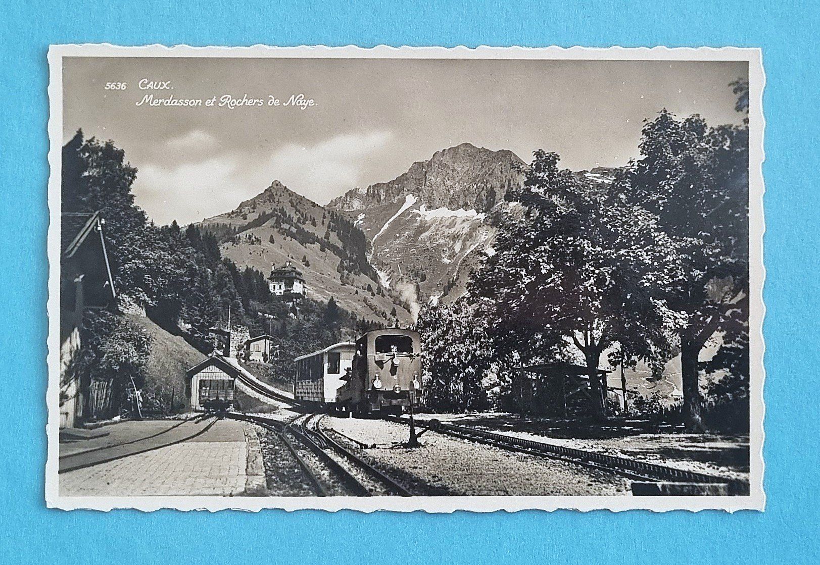 Cartoline postali: Caux - Chemin de Fer - Rochers de Naye – Usato da Rothrist venduto da RROENK
