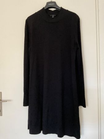 COS 100% Wolle Kleid Gr M schwarz Neuwertig