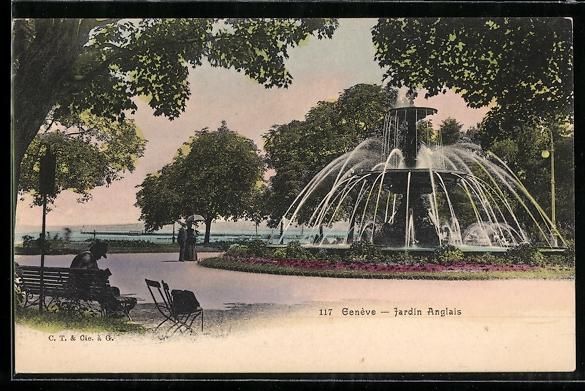 Cartes postales: AK Genève, Jardin Anglais – D'occasion à Berlin par bartko-reher