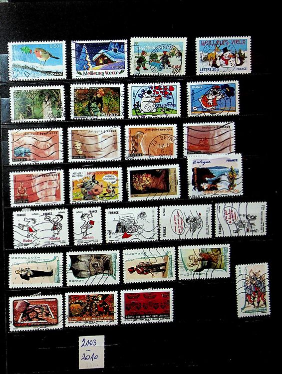 Lot 90 Timbres autoadhésif France oblitérés années