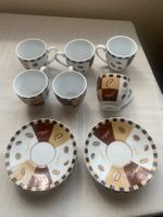 6 Kaffeetassen Espresso FINE CASA m. Unterteller