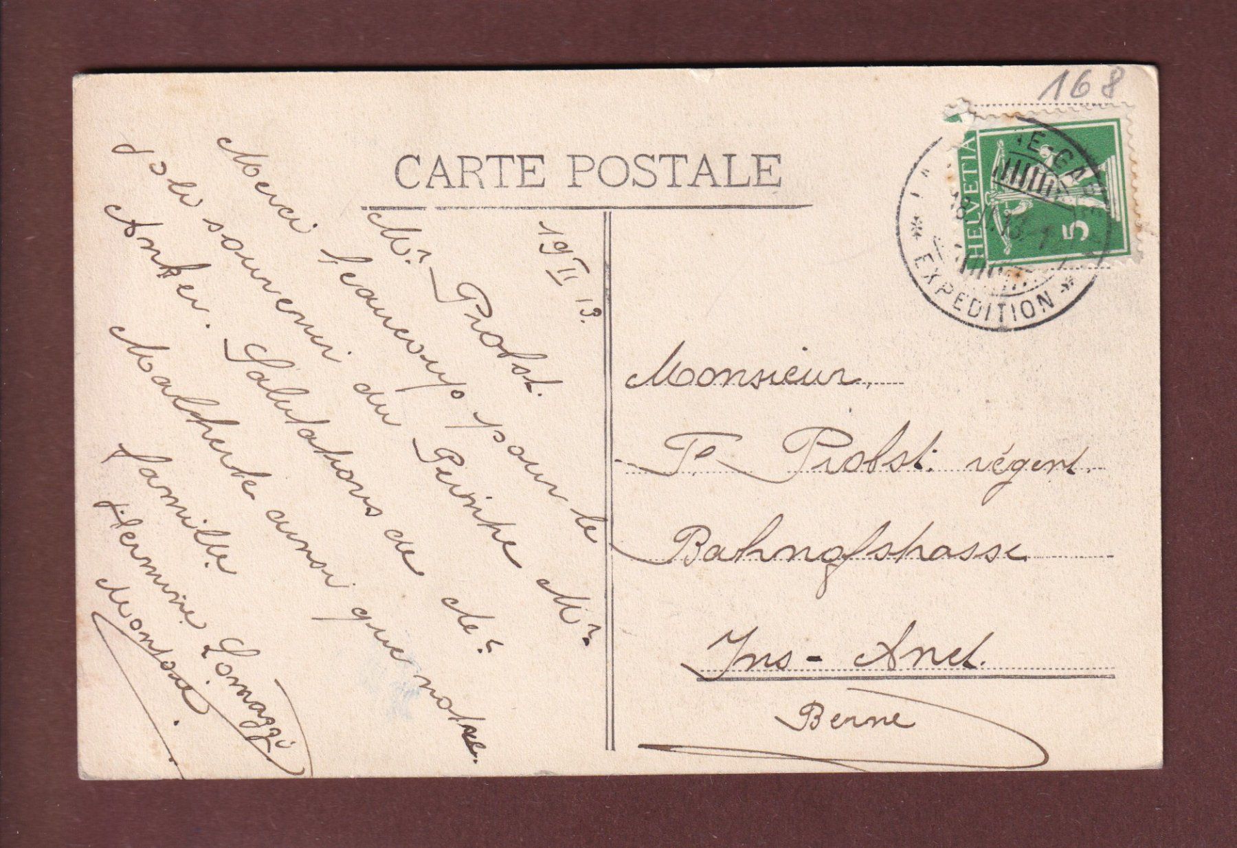 Ansichtskarten: LAUSANNE - Banque Cantonale - 1913 – Gebraucht aus Pully von nicecards 1