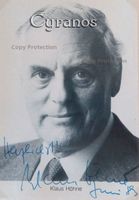 Klaus Höhne (1927-2006) Schauspieler - Autogramm