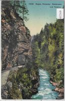 Ragaz - Felsentor, Badstrasse und Tamina - Litho