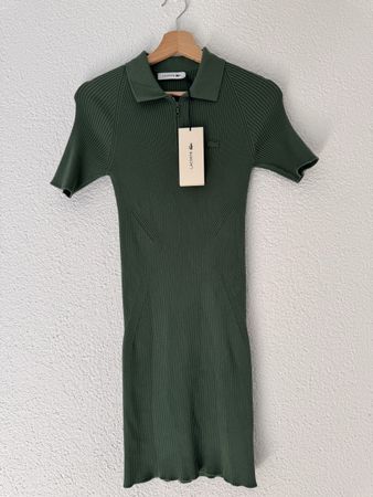 Lacoste Rib Knit Polo-Kleid – Gr. 34