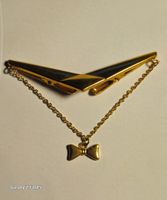 Vintage goldfarbige Brosche mit Schleife, sehr elegant!
