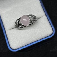 Ring Sterlingsilber Rosenquarz, Gr. 61