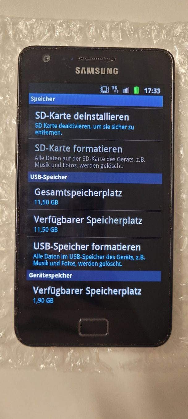 Samsung Galaxy S2 / GT-9100 / 8 GB / Android 2.3.4 / #163 (Gebraucht) in  Adlikon b.Regensdf fr CHF 49.9  mit Lieferung auf Ricardo kaufen