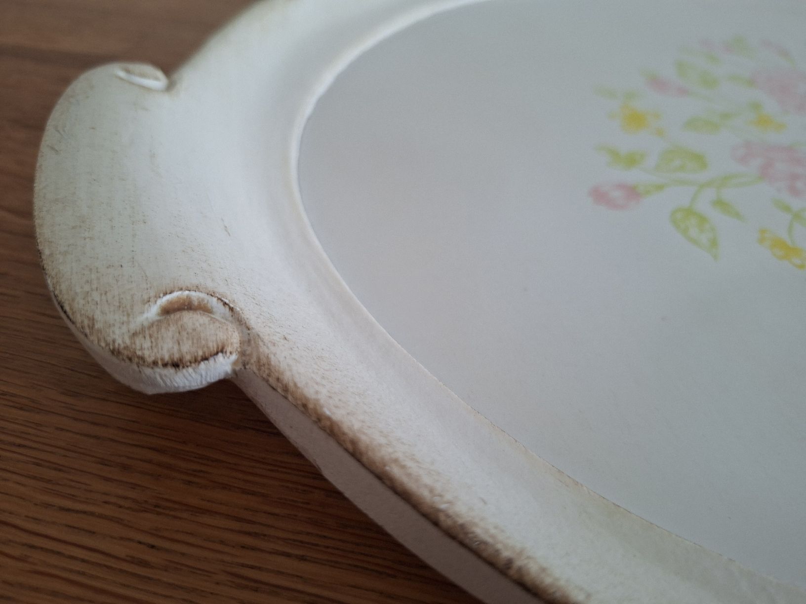 Piatti di portata: Vintage Serviertablett mit Blumenmuster, Shabby Chic – Usato da Bern venduto da Olgas_Welt 1
