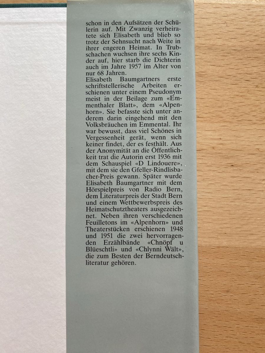 Bücher: Chnöpf u Blüeschtli - Elisabeth Baumgartner  – Gebraucht aus Schwarzenburg von Michellu 2