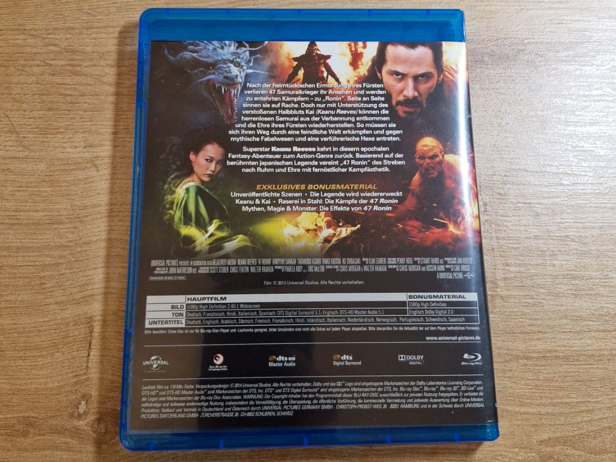 Tutti i DVDs: 47 Ronin (2013) Bluray – Usato da Pfungen venduto da Whitie 1