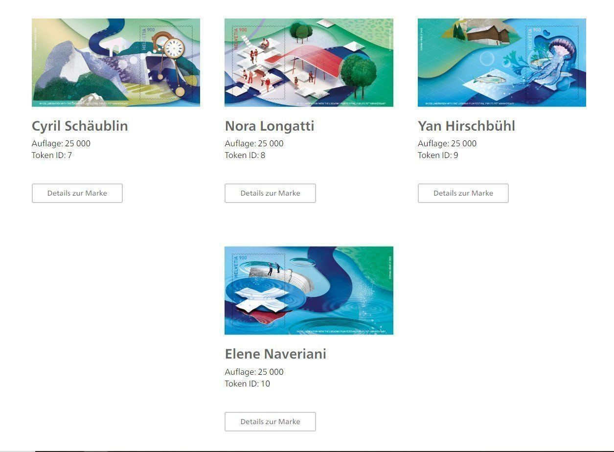 Tutti i francobolli: Swiss Crypto Stamps 2.0 / Briefmarken mit NFT – Nuovo e nell'imballaggio originale da Zürich venduto da Allerlei_Shop 4