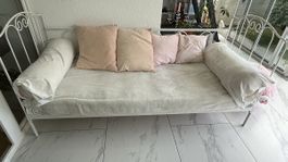 Metallsofa Cidia weiss 90x190 cm
