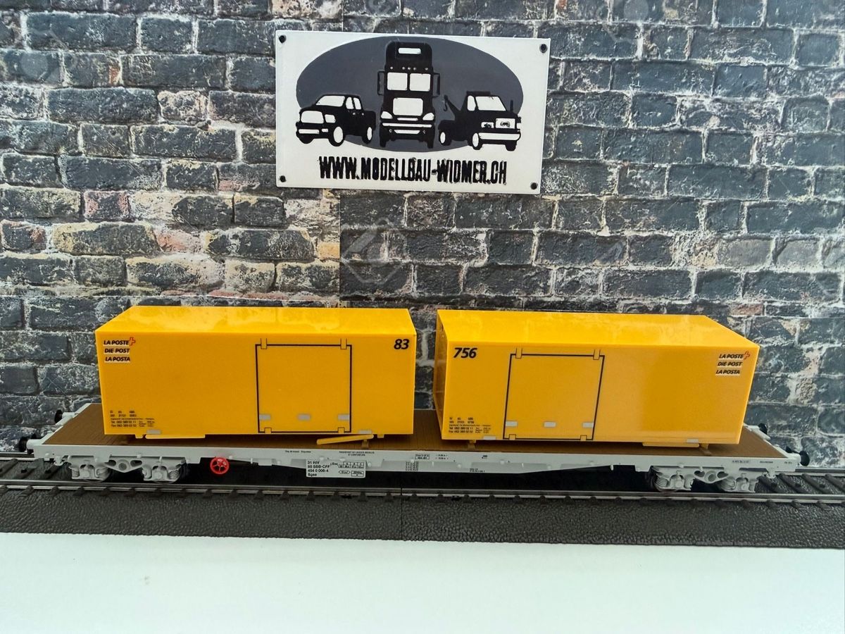 Hag Modellini di ferrovie: HAG SBB Postcontainer, Nr. 600, – Usato da Altdorf UR venduto da modellbau-widmer