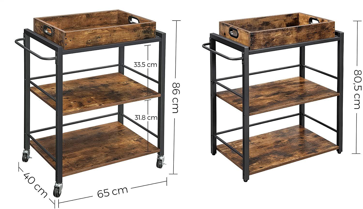 Servierwagen: Servierwagen mit abnehmbarem Tablett – Neu und originalverpackt aus Malters von chaufhuesli 1