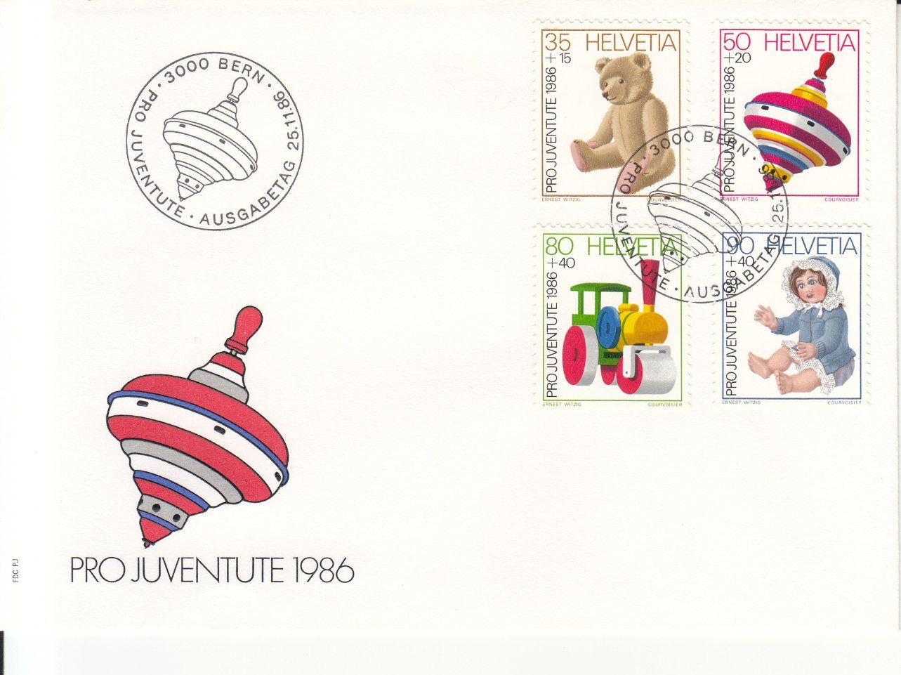 Tutti i francobolli: SBK J298 - J301 FDC – Usato da Bürglen TG venduto da StampGraf