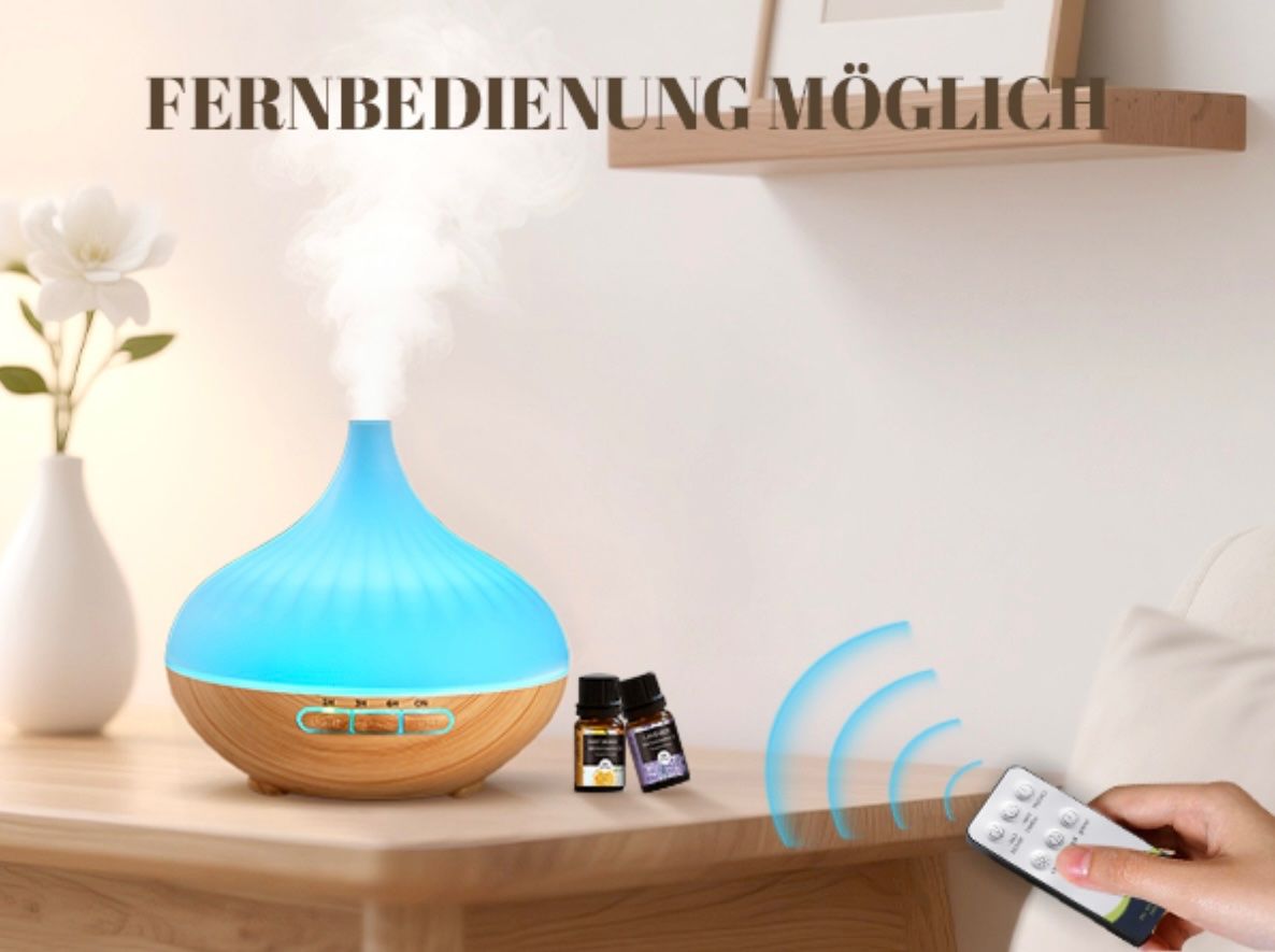 Diffusori di oli essenziali: Aroma Diffuser mit 12 Ätherischen Ölen, 500ml weiss-braun – Nuovo e nell'imballaggio originale da Basel venduto da Seifehuesli 7