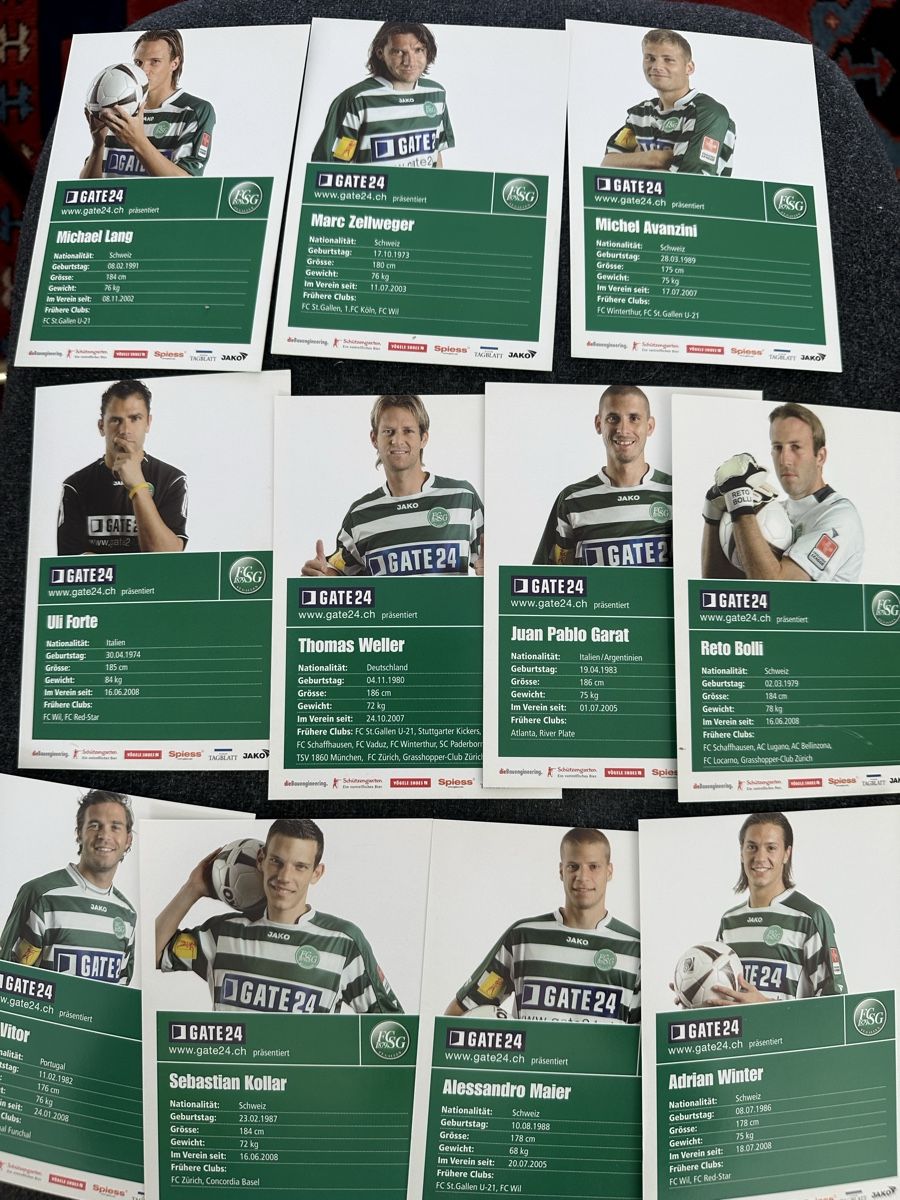 Autogramme: 11 Autogramm-Karten FCSG Saison 08/09 – Neu (gemäss Beschreibung) aus Wettingen von Phibras 1