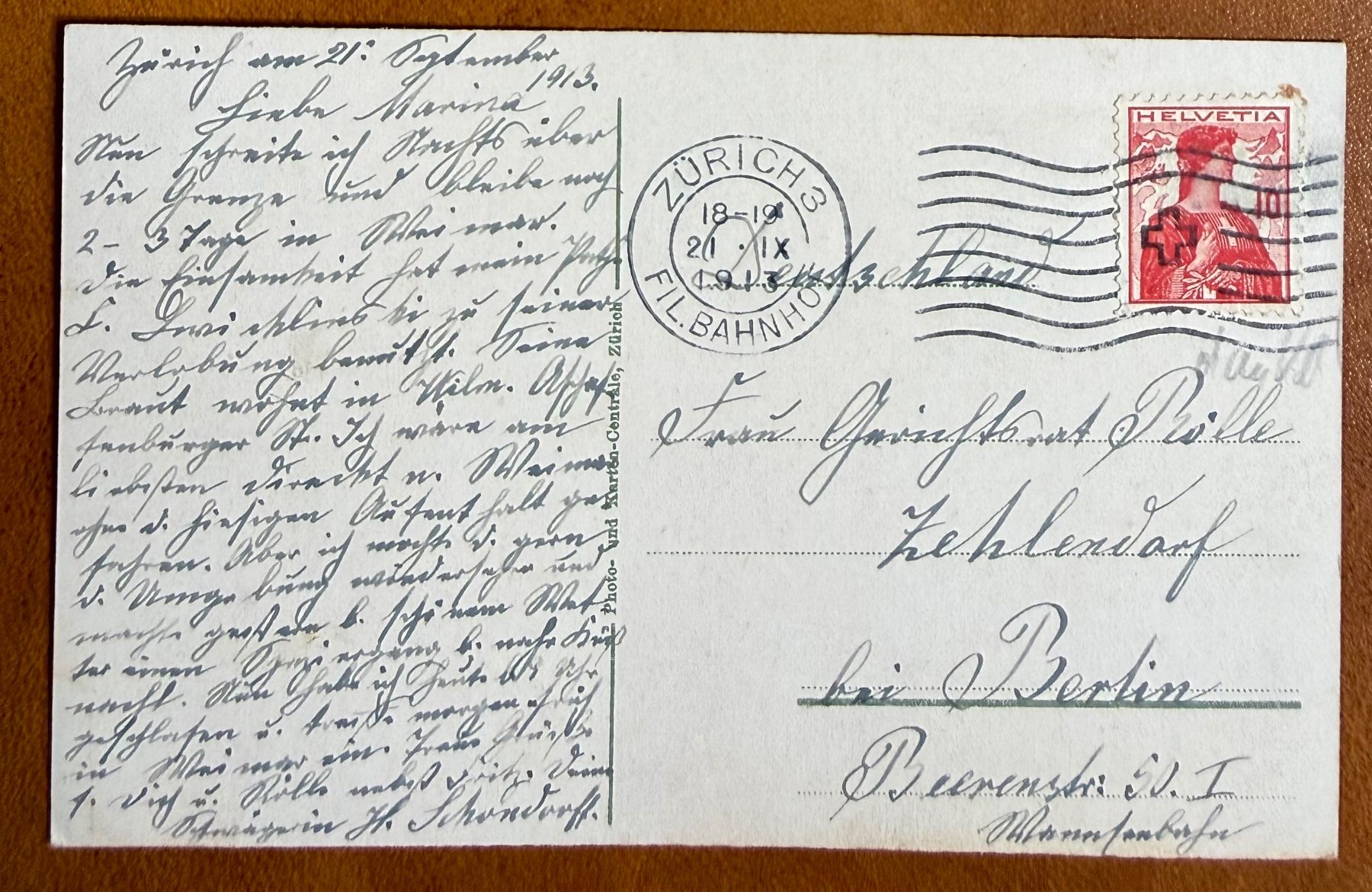 Cartes postales: Zürich - Barque devant Utoquai 1913 – D'occasion à Lutry par Ediego 1