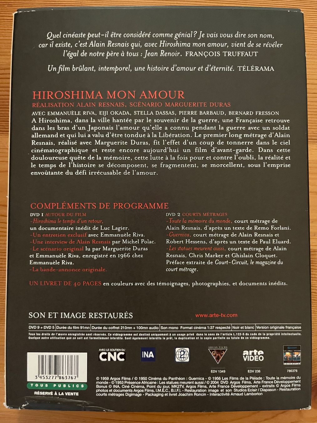 Tutti i DVDs: HIROSHIMA MON AMOUR - ALAIN RESNAIS – Usato da Lausanne venduto da sbar224 1