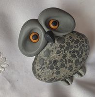 Eule Figur Naturstein Handgemacht einzigartig